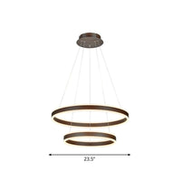 2/3 Tiered LED Chandelier Simplicity Acrylic Lamp Coffee - Rebooters
