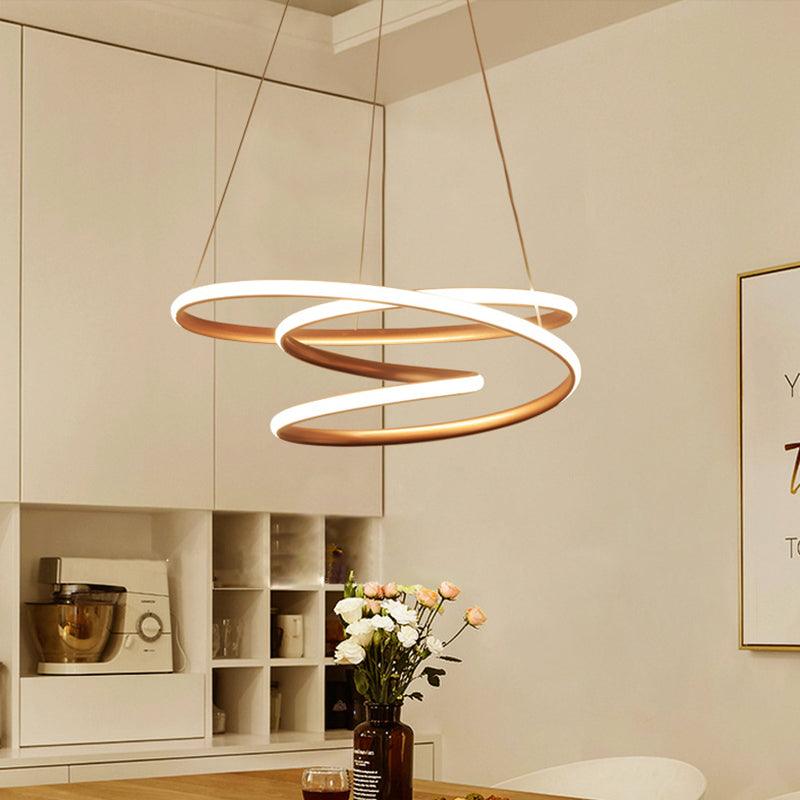 18"/23.5"/31.5" W Minimal Twisting Pendant Light Chandelier - Rebooters
