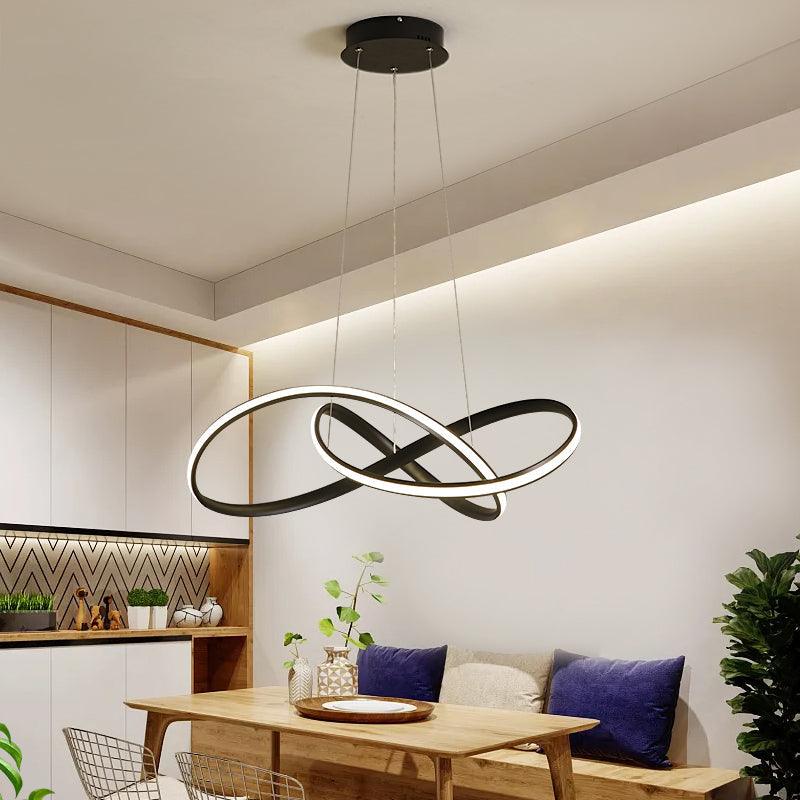 19.5"/27.5" W Simplicity LED Hanging Chandelier Lamp - Rebooters