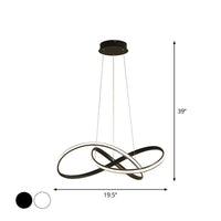 19.5"/27.5" W Simplicity LED Hanging Chandelier Lamp - Rebooters