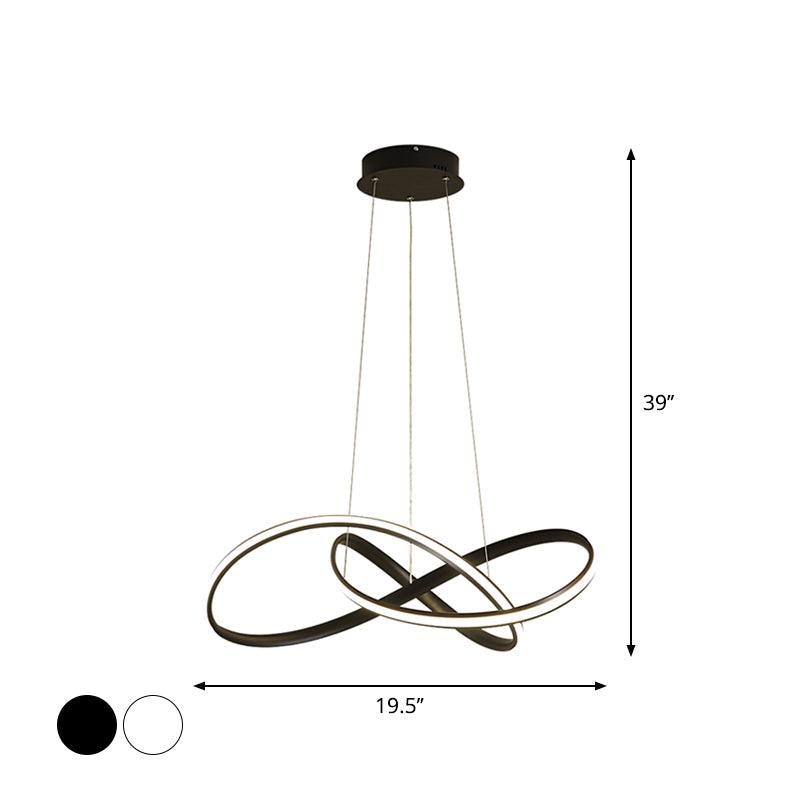 19.5"/27.5" W Simplicity LED Hanging Chandelier Lamp - Rebooters