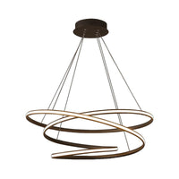 Acrylic Spiral Chandelier Light Simplicity LED Coffee Pendant - Rebooters