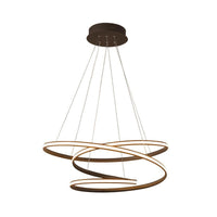 Acrylic Spiral Chandelier Light Simplicity LED Coffee Pendant - Rebooters