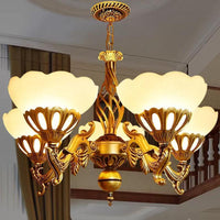 5-Light Up Chandelier Traditional Sitting Room Light Gold - Rebooters