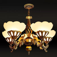 5-Light Up Chandelier Traditional Sitting Room Light Gold - Rebooters