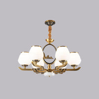 6 Lights Chandelier Lamp Traditional Dining Room Light Brass - Rebooters