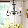 Farmhouse Blossom Up Chandelier 3/8/12 Heads Blackish Green - Rebooters