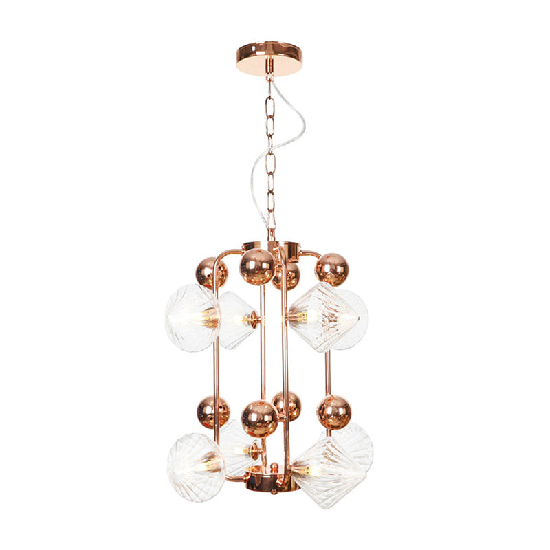 Diamond Living Room Chandelier Lighting Vintage Clear Amber - Rebooters