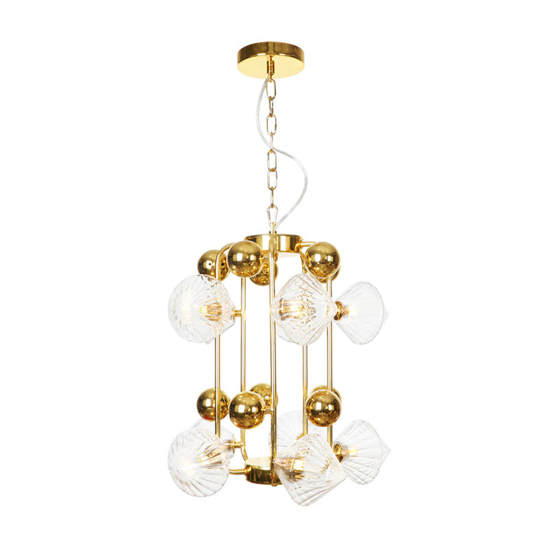 Diamond Living Room Chandelier Lighting Vintage Clear Amber - Rebooters