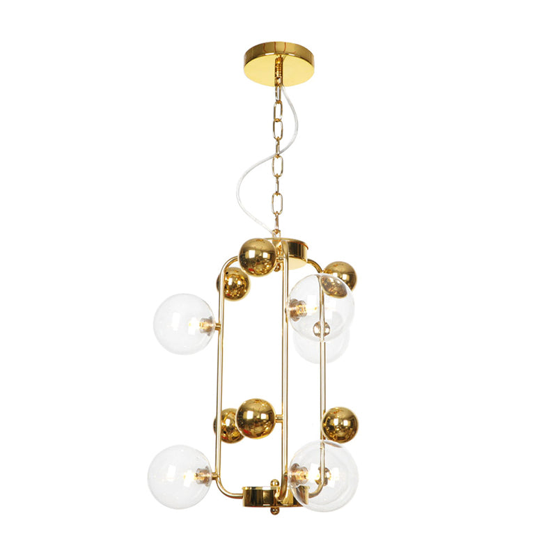 Copper Gold Finish Ball Hanging Chandelier 6 8 10 Heads - Rebooters