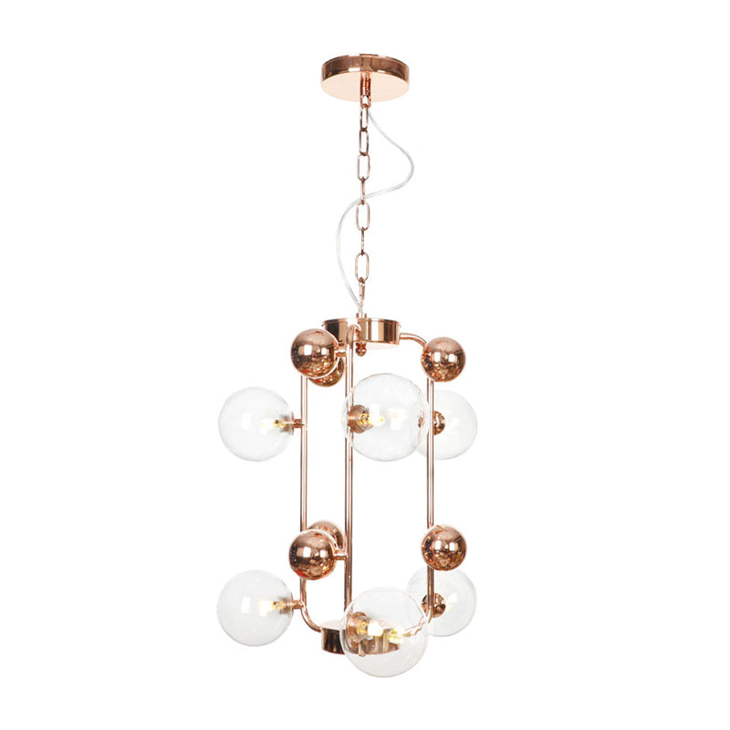 Copper Gold Finish Ball Hanging Chandelier 6 8 10 Heads - Rebooters