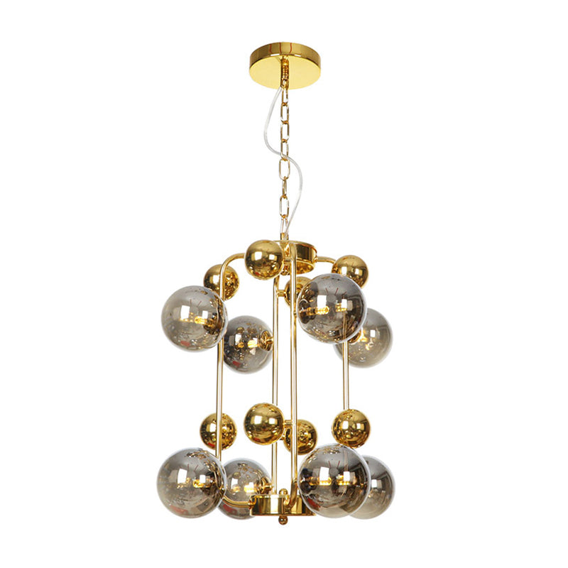 Copper Gold Finish Ball Hanging Chandelier 6 8 10 Heads - Rebooters