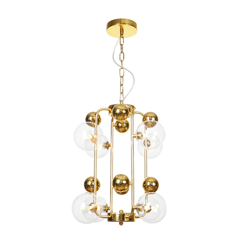 Copper Gold Finish Ball Hanging Chandelier 6 8 10 Heads - Rebooters