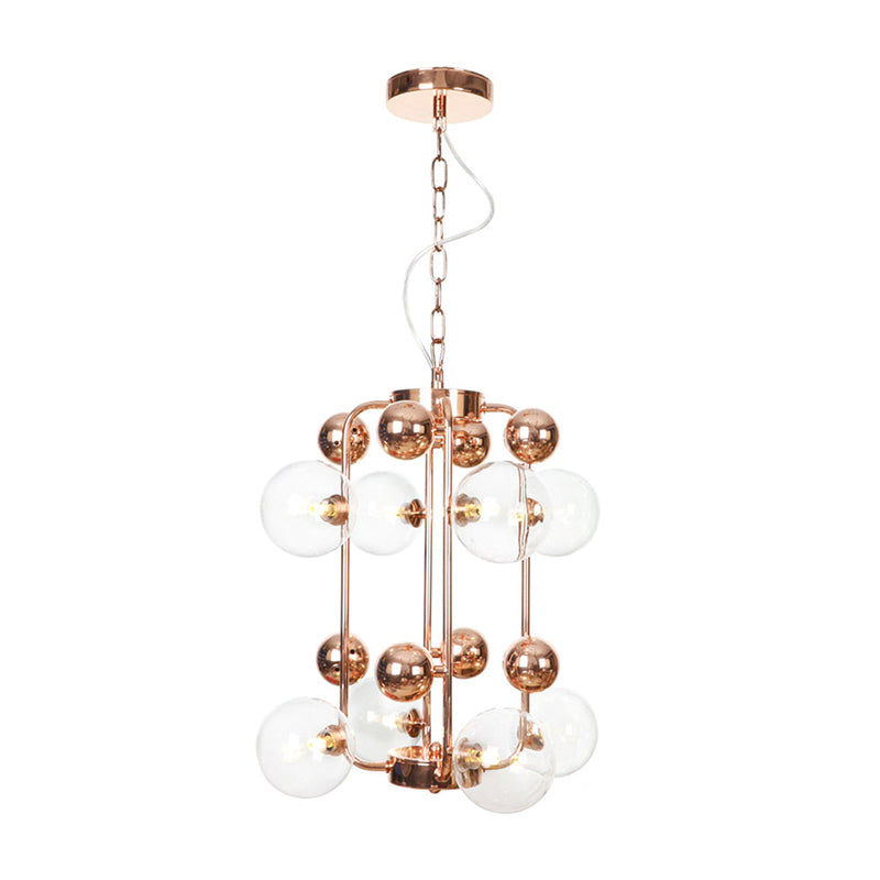 Copper Gold Finish Ball Hanging Chandelier 6 8 10 Heads - Rebooters