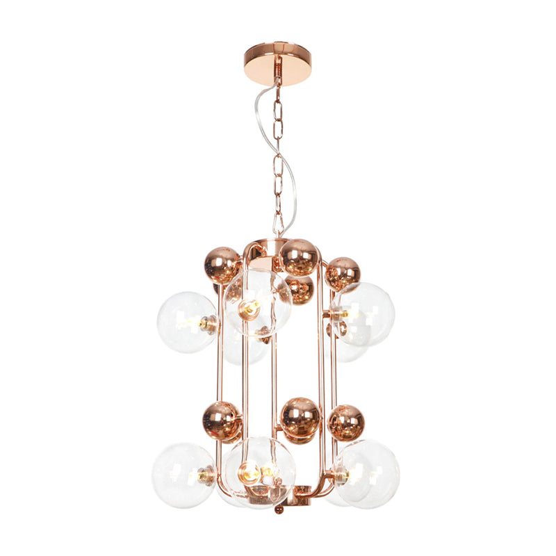 Copper Gold Finish Ball Hanging Chandelier 6 8 10 Heads - Rebooters