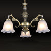 Ruffle Bedroom Hanging Light Kit Traditional Frosted Glass 3-Light Bronze Finish Chandelier - Rebooters