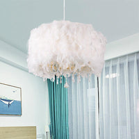 5 Lights Dining Room Chandelier Nordic White Pendant Fixture - Rebooters