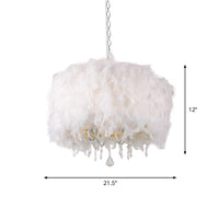 5 Lights Dining Room Chandelier Nordic White Pendant Fixture - Rebooters