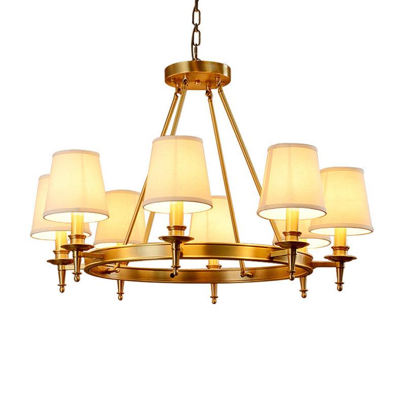 Gold Finish 3/6/8-Light Hanging Lamp Chandelier Fixture - Rebooters