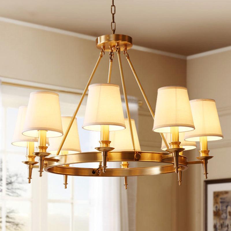 Gold Finish 3/6/8-Light Hanging Lamp Chandelier Fixture - Rebooters