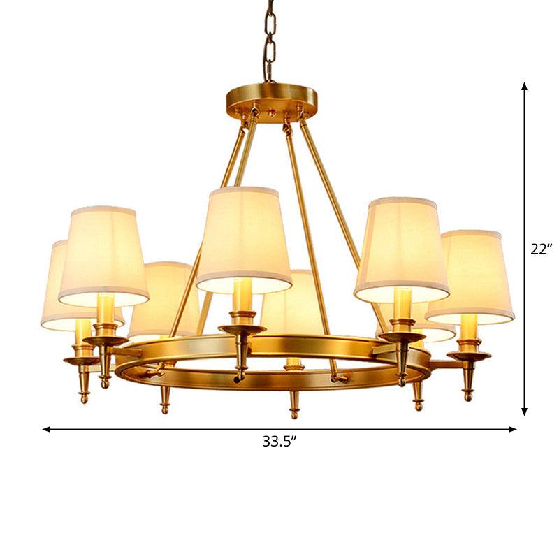 Gold Finish 3/6/8-Light Hanging Lamp Chandelier Fixture - Rebooters