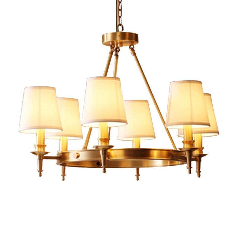 Gold Finish 3/6/8-Light Hanging Lamp Chandelier Fixture - Rebooters