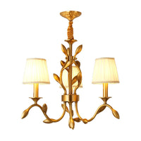 3-Head Wheat Chandelier Lighting Farmhouse Gold Pendant Shade - Rebooters