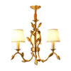 3-Head Wheat Chandelier Lighting Farmhouse Gold Pendant Shade - Rebooters