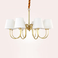 3/6/8 Lights Swooping Curve Chandelier Gold Metal Lamp - Rebooters