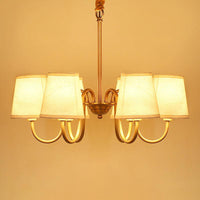 3/6/8 Lights Swooping Curve Chandelier Gold Metal Lamp - Rebooters