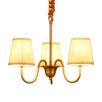 3/6/8 Lights Swooping Curve Chandelier Gold Metal Lamp - Rebooters