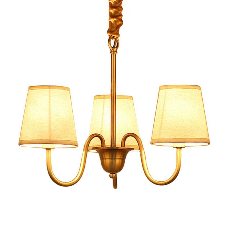 3/6/8 Lights Swooping Curve Chandelier Gold Metal Lamp - Rebooters