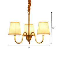 3/6/8 Lights Swooping Curve Chandelier Gold Metal Lamp - Rebooters