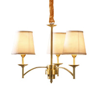 6/8/10-Bulb Ceiling Chandelier Traditional Fabric Light Gold - Rebooters