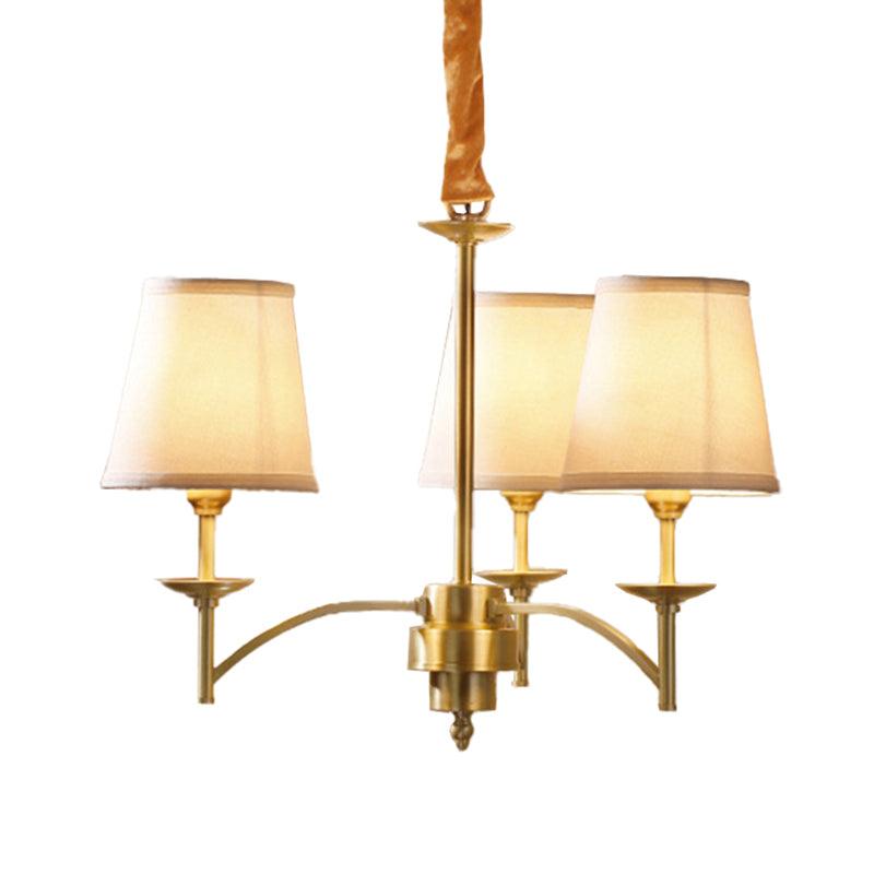6/8/10-Bulb Ceiling Chandelier Traditional Fabric Light Gold - Rebooters