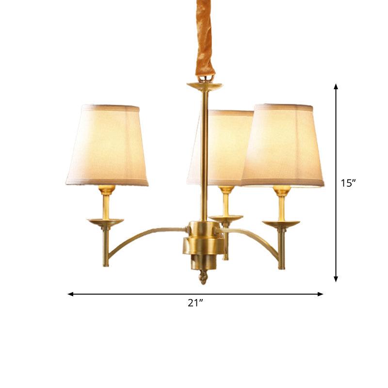 6/8/10-Bulb Ceiling Chandelier Traditional Fabric Light Gold - Rebooters