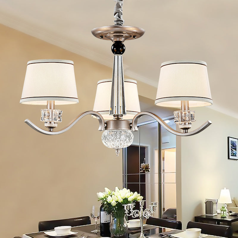 Fabric White Chandelier Tapered 3/6/8-Bulb Ceiling Light - Rebooters