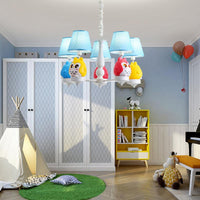 Animal Tapered Shade Hanging Ceiling Lamp Resin Owl Chandelier - Rebooters