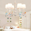 Kids Lovely Tapered Pendant Lights Metal White Chandelier - Rebooters