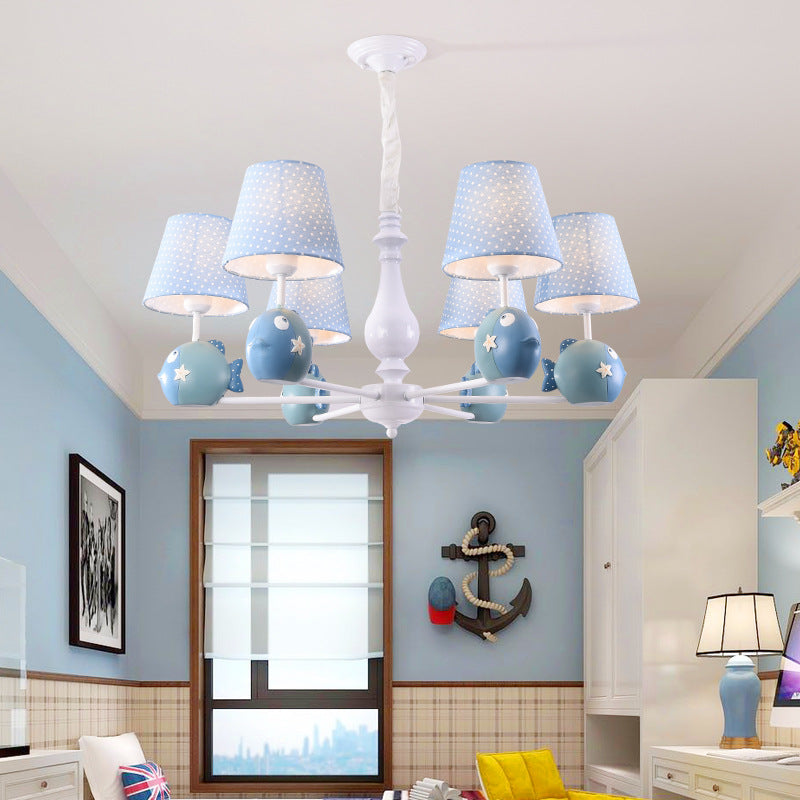 Blue Circle Bird Hanging Lamp Modern Resin Metal Pendant Lights - Rebooters