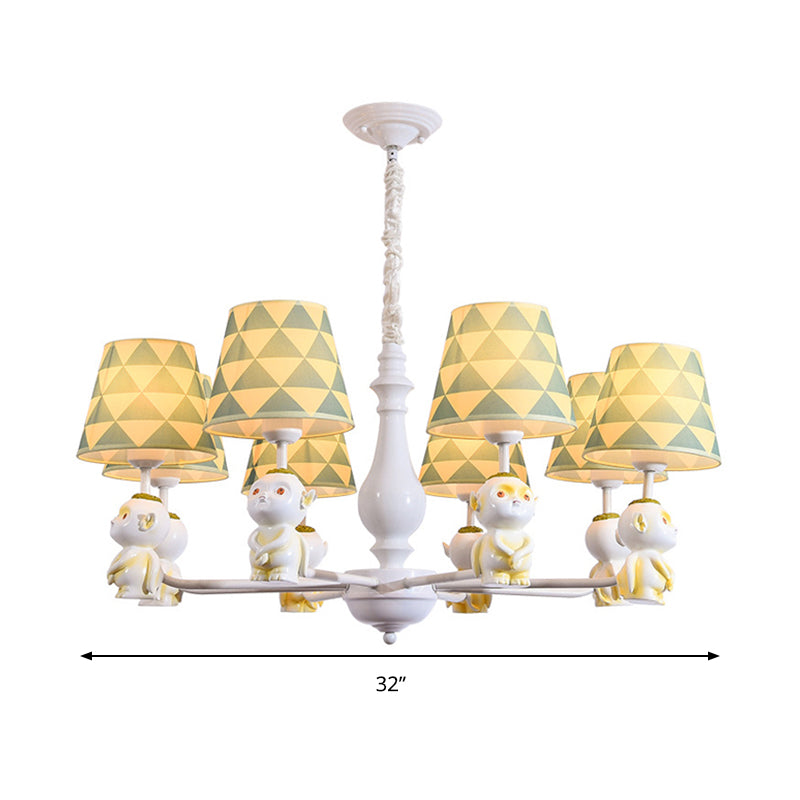 Fabric Tapered Shade Hanging Lights Nordic Pendant in Yellow - Rebooters