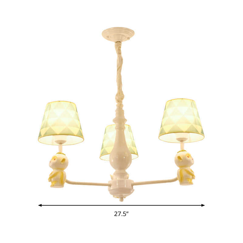 Fabric Tapered Shade Hanging Lights Nordic Pendant in Yellow - Rebooters