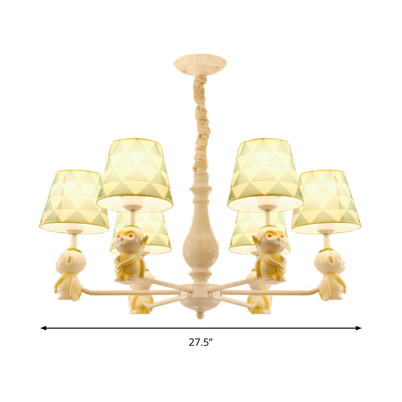 Fabric Tapered Shade Hanging Lights Nordic Pendant in Yellow - Rebooters