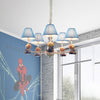 Lovely Monkey Chandelier Blue Pendant Lighting for Kids - Rebooters