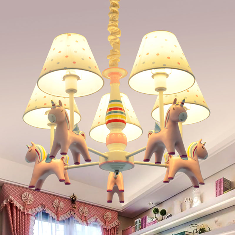 Nordic Tapered Shade Hanging Lights Fabric Pendant Fixture - Rebooters