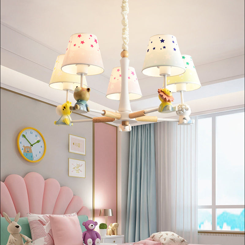 Cartoon Multi Color Hanging Lamp Fixture 5 Lights Metal Ceiling Lamp for Kids - Rebooters