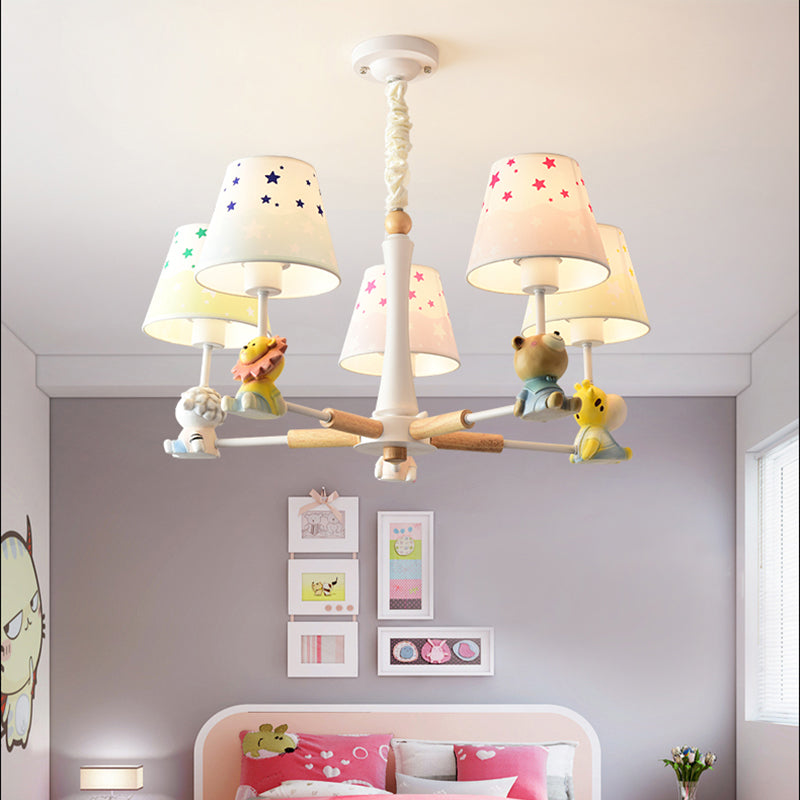 Cartoon Multi Color Hanging Lamp Fixture 5 Lights Metal Ceiling Lamp for Kids - Rebooters