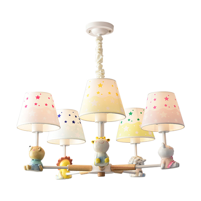 Cartoon Multi Color Hanging Lamp Fixture 5 Lights Metal Ceiling Lamp for Kids - Rebooters