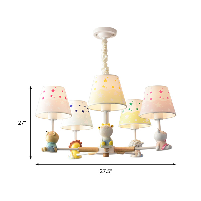 Cartoon Multi Color Hanging Lamp Fixture 5 Lights Metal Ceiling Lamp for Kids - Rebooters