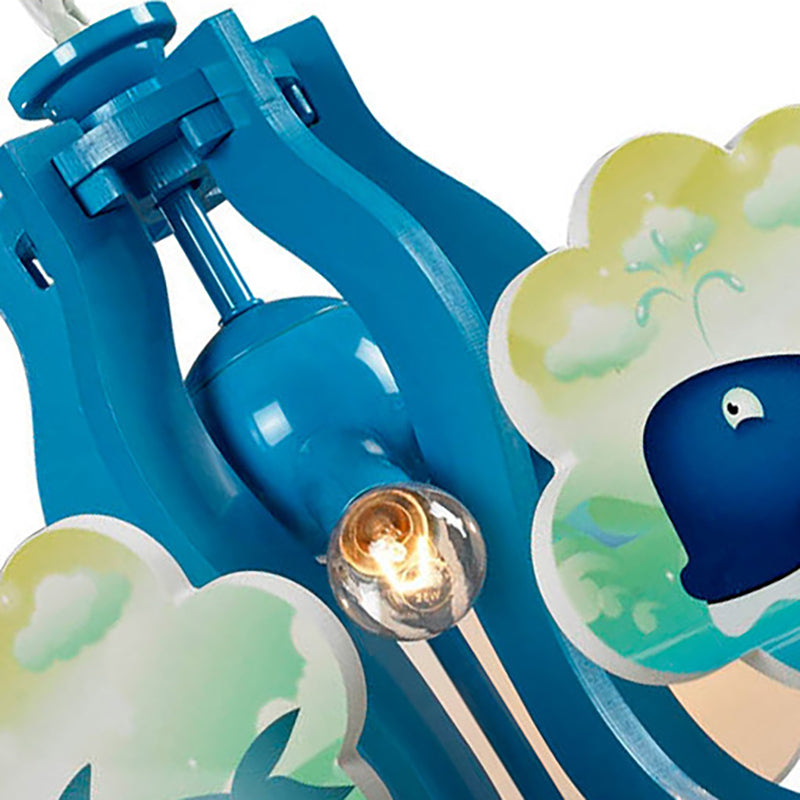 Cartoon Hanging Lamp Fixture with Tapered Shade for Kids - Rebooters
